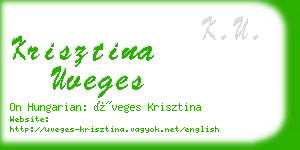 krisztina uveges business card